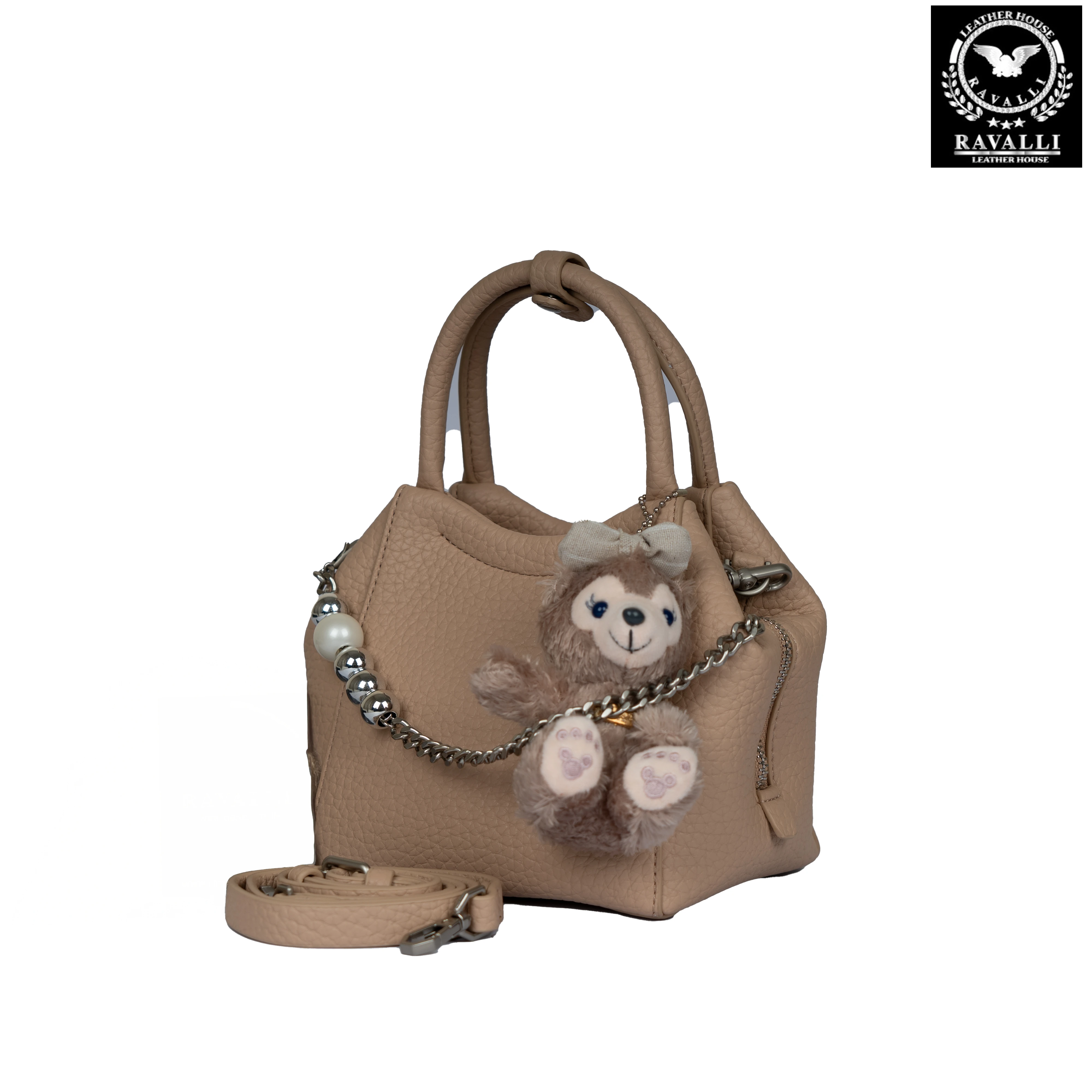 Mini Shoulder Bag with Teddy Charm – Model 9105