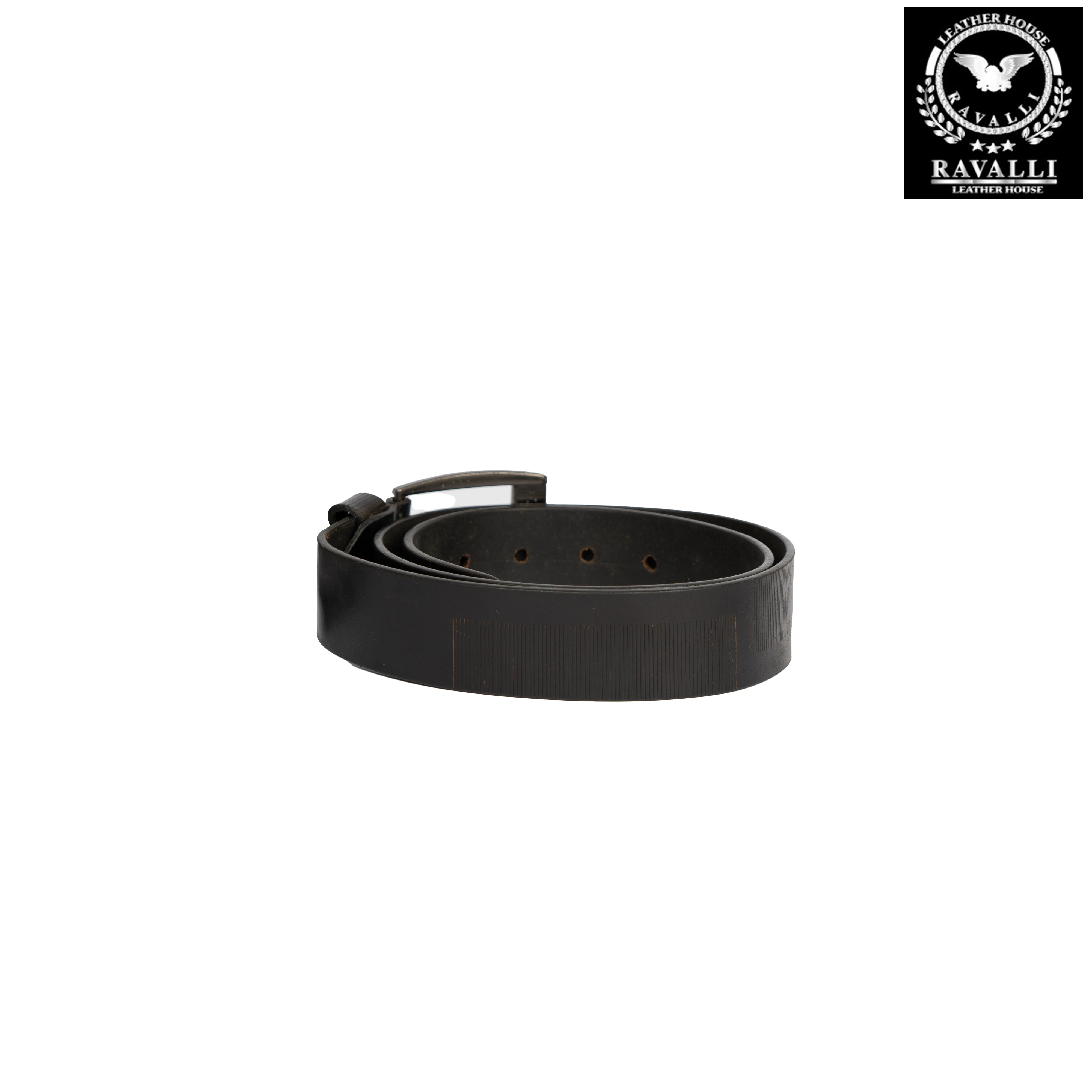 Men’s Leather Belt – Fine Line Pattern – 100% Genuine Leather